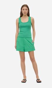 Green: Assembly Label | Robyn Scoop Neck Rib Tank - Bright Green