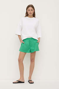 Green: Assembly Label | Everyday Poplin Short - Bright Green