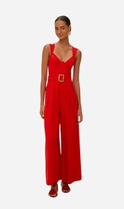 Womens Jumpsuits: Farm Rio | Sleeveless Maxi Jumpsuit - Red