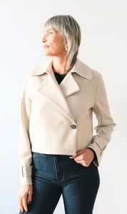 Womens Outerwear: Harris Wharf London | Cropped Trench - Almond
