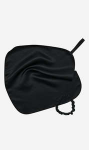 Womens Wellness: Hyoumankind | Hair Tie/Face Cloth Bundle - Silk Black