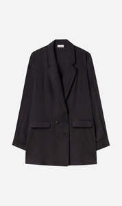 Silk Laundry | Relaxed Blazer - Coral Jaquard