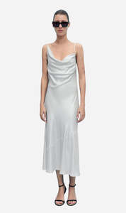 Silk Laundry | Carrie Dress - Silver Foil