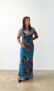 Silk Laundry: Silk Laundry | Mesh Long Sleeve Dress - Dearly Beloved Mirage