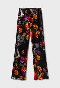 Silk Laundry: Silk Laundry | Bias Cut Pants - Dearly Beloved Black