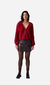 CRUSH | Brushed Liusa Cardi - Dahlia