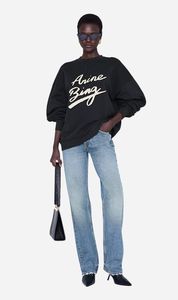 Anine Bing | Miles Sweatshirt Chenille Signature - Black