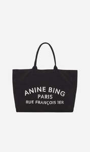 Anine Bing | Leo Canvas Tote - Black