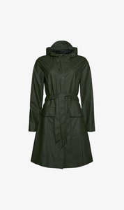 Rains | Curve Long Jacket - Green