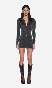 Dresses: Ksubi | Devin Long Sleeve Shirtdress - Silver