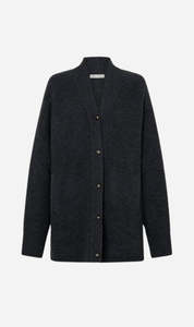 Camilla and Marc | Rohan Boiled Merino Knit Cardigan - Charcoal Melange