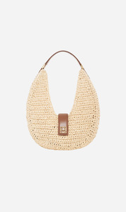 Anine Bing | Lou Bag Monogram - Natural With Cognac