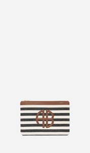 Anine Bing | Lili Pouch - Black & Natural Stripe