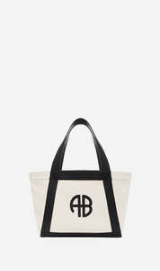 Anine Bing | Cara Tote - Natural Canvas With Black
