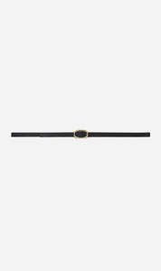 Sale Accessories: Anine Bing | Mini Signature Link Belt - Black With Gold
