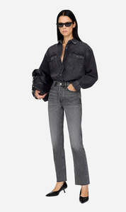 Denim: Anine Bing | Paxton Shirt - Arctic Night