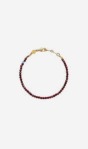 Viva Magenta: Anni Lu | Tan Line Bracelet - Deep Burgundy