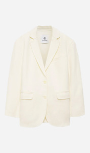 Anine Bing | Quinn Blazer - White Cashmere Blend