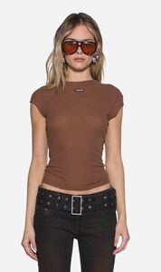 Full Price 1: Ksubi | Porter Short Sleeve Top - Chocolate Pin Stripe