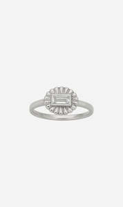 Full Price 3: Zoe & Morgan | Odette Ring - Silver/Baguette White Topaz