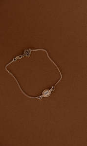 Zoe & Morgan | Odette Bracelet - Gold Baguette\White Topaz