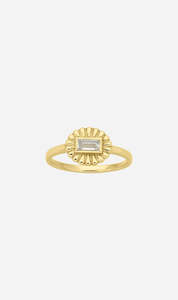 Zoe & Morgan | Odette Ring - Gold/Baguette White Topaz