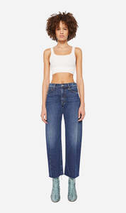 Mother Denim | Mid Rise Full Pipe Flood Fry - Unplugged