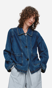 The Buyers Edit: Marle | Cropped Pea Jacket - Washed Indigo