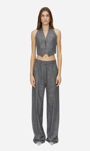 As Seen On: Camilla and Marc | Zazu Cropped Vest Top - Charcoal Marle