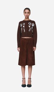 Wynn Hamlyn | Pansy Flower Cardigan - Chocolate