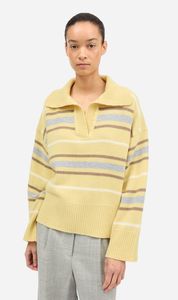 Skall Studio | Paul V Neck Jumper - Yellow/Grey