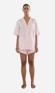 Barbie: Caitlin Crisp | Juno Short - Pink Linen