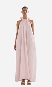 Caitlin Crisp | Bianca Dress - Pink Linen