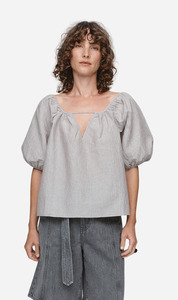 Marle | Kendra Top - Chocolate Stripe