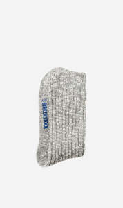 Birkenstock | Womens Cotton Slub Socks - Grey/White