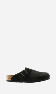 Birkenstock: Birkenstock | Boston Soft Footbed Suede Regular - Black