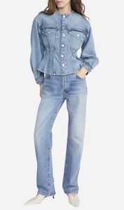 Frame Denim | The Nipped Collarless Jacket - Umbria