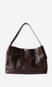 St Agni | Woven Large Tote - Chocolate