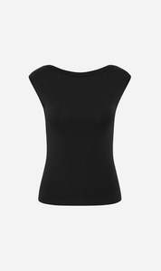 St Agni | Organic Cotton Ballerina Top - Jet Black