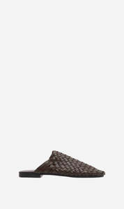 St Agni | Bunto Woven Slides - Chocolate