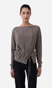 St Agni | Cashmere Asymm Cardigan - Vapor