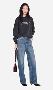 Anine Bing | Spencer Sweatshirt Leopard - Washed Black