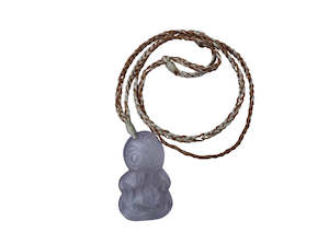 Products: Hei Tiki - lilac amethyst on cream/brown woven strand