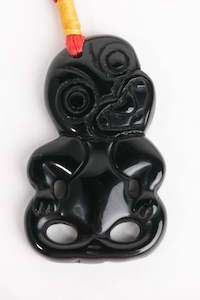 Black Obsidian Hei Tiki Necklace