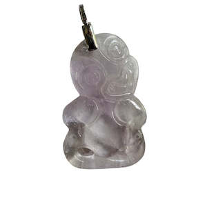 Lilac Amethyst Hei Tiki Necklace