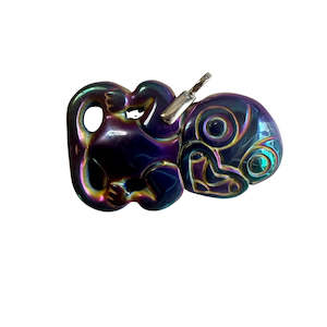 Rainbow Hematite Hei Tiki Necklace