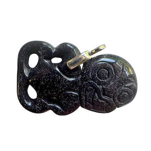 Blue Sunstone Hei Tiki Necklace