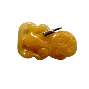 Other Hei Tiki: Yellow Jade Hei Tiki Necklace