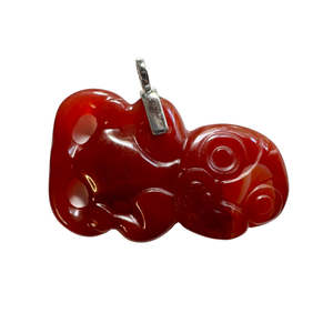 Other Hei Tiki: Red Carnelian Hei Tiki Necklace
