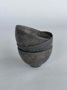 Ceramics: BOWL TEXTURED BLACK